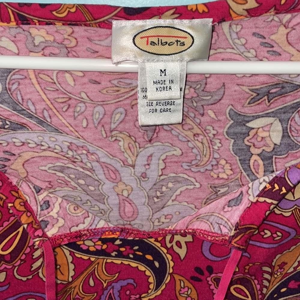 Talbots- Colorful Patterned Top - Picture 2 of 2